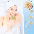 thumbnail image 1 of Cepillo de baño de mango largo con cerdas suaves - Esfregador de espalda de doble cara para exfoliación y masaje, 1 of 4
