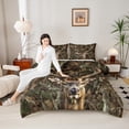 thumbnail image 4 of Homewish Animal Deer Full Size Comforter Sets 3-Piece for Female Men Adults,Tree Branches Bedding Comforter Set,Jungle Woodland Wildlife Lightweight Bedding Sets,Lightweight Room Decor,Reversible, 4 of 8