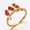 Red, variant on 18K Yellow Gold Filled Women Birds Crystal Rings Men Rings J013-7-Red