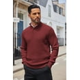 thumbnail image 4 of COOFANDY Mens Pullover Sweaters Casual Button Mock Neck Sweater Knit Poullover Long Sleeve Soft Sweater, 4 of 9