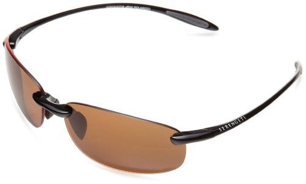 Serengeti Nuvino Sunglasses Shiny, Black/Polarized Drivers, 7317 - image 2 of 7