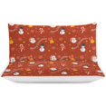thumbnail image 3 of HAHDAXIA Merry Christmas Pattern Bedding Solid Comforter Set for All Seasons,3 Pieces(1 Comforter+2 Pillowcases),Soft Microfiber Bedding Set Queen(90"x90"), 3 of 7