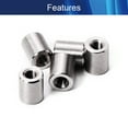 thumbnail image 3 of HUGFEGWE Round Connector Nuts M4 X 0.7 -Pitch 10mm Length Threaded Sleeve Rod Coupling Nut for Connect Two Threaded Shafts 10PCS CJB91-25811, 3 of 8