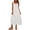 White, variant on Midi Dresses for Women Classic Square Neck Sleeveless Beach Dress Flowy A-Line Solid Color Women's Cotton Linen Dresses Breathable Casual Loose Shift Sundress with Pockets S