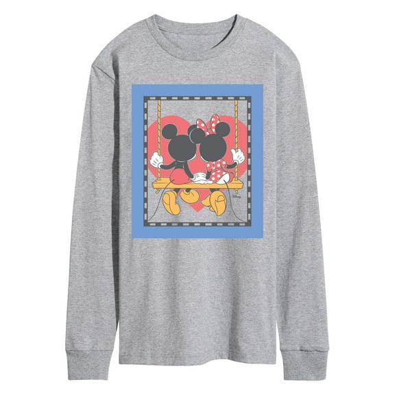 Disney - Mickey And Minnie Heart Swing - Men's Long Sleeve Graphic T-Shirt