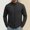#02 Black, variant on Men's Solid Quilted Jacket, Casual Fleece Coat, Everyday Athleisure Outerwear, Slim Zip-Up Mid-Length for Work Outdoor Leisure, Gray XL