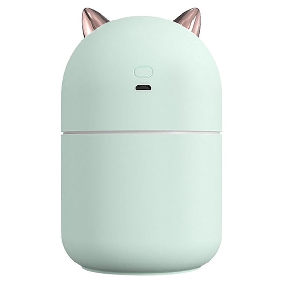 Bewildely Humidificador TureClos Humidificador de dibujos animados para oficina en casa 300 ml Difusor de aroma USB con luz LED Humidificadores Verde 0205#