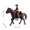 thumbnail image 2 of Plastic Cowboy Horse Toy, Lifelike Small High Simulation Movable Joints Children Cowboy Horse Model Toy Horse Riding Figurine for Kids Tabletop 3344A, 2 of 9