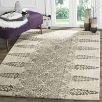 SAFAVIEH Evoke Maximillian Southwestern Area Rug, Ivory/Silver, 6'7" x 6'7" Square