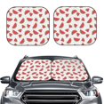 thumbnail image 2 of Goofa Hand Drawn Watermelon Pattern 2 Piece Car Windshield Sun Shade Foldable | Front Windshield Shade for Sun, Heat and UV Rays | Sunshade for Car Front Window-, 2 of 7