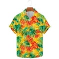 thumbnail image 3 of Yaoyar Mens Garden Flower Print Hawaiian Short Sleeve Button Down Collar Casual Top Exotic Resort Design Summer Holiday Short Sleeve Shirt, 3 of 6