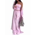 thumbnail image 2 of Conjunto Deportivo de Piezas para Mujer, de Otoño, para Estar en Casa, con Camiseta de Larga y Pantalón Deportivo de Cintura Alta Rosa L, 2 of 9