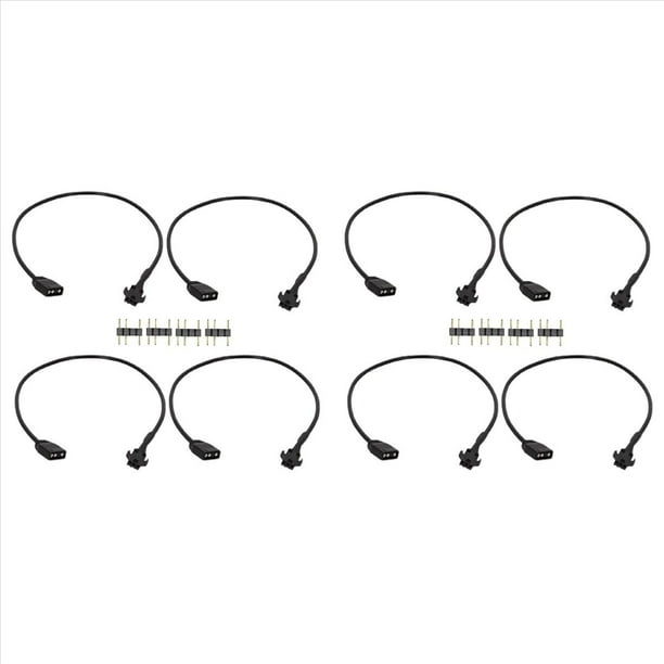 Cable de Extensión RGB de 8 Piezas, 5 V, 3 Pines A Conector ARGB Hembra SM de 3 Pines, Cable Adaptador Direccionable para Ventilador RGB, Tira de LED para PC