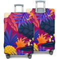thumbnail image 2 of Stretch Luggage Cover XL(29-32in)– Elastic Travel Suitcase Protector with Handle Openings & Bottom Closure, Washable Polyester Spandex Suitcases Cover, Tropical Forest Jungle Print, 2 of 5