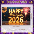 thumbnail image 4 of Decorative Design New Year Banner Colorful Theme Celebration Banner Balloon Decoration Fireworks Party Banner for New Year Party Festival Gathering Event, 4 of 5