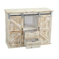 thumbnail image 3 of Nearly Natural 38” Wide Beige Double Door Farmhouse Console, 3 of 5