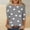 A903 Gray, variant on St. Patrick's Day T-Shirt for Women Classic Small Shamrock Pattern Three Quarter Sleeve Crewneck Relaxed Fit Festive Holiday Graphic Top