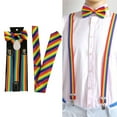 thumbnail image 2 of Clip on Suspenders Striped Necktie for Teen Girl Elegant Banquets Necktie Suit Teen Woman Multiple Functional Necktie, 2 of 16