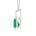 thumbnail image 2 of Angara Necklace - Natural Emerald Pendant Necklace for Women in 14K White Gold - May Birthstone Jewelry | Emerald Solitaire Necklace, 2 of 9