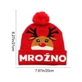 thumbnail image 3 of PRETXORVE Christmas Decorations, Winter Fashion Led Santa Hat, Santa Claus Pom-Pom Patterned Knitted Hat, Warm Ear Muffs, Wool Hat, Christmas Decorations, 3 of 6
