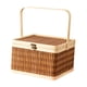 thumbnail image 2 of Cesta de bambú con asa plegable, caja organizadora de dulces de boda, cesta de regalo tejida a mano para servir pan, pastelería, favores de fiesta, 2 of 8