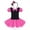 Hot Pink, variant on IBTOM CASTLE Toddler Girls Halloween Costume Polka Dots Fancy Dress up Kids Birthday Party Princess Dress with Cartoon Ear Headband 2-3 Years Red