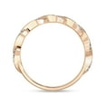thumbnail image 4 of AFFY Twisted Half Eternity Wedding Band Ring for Women, 0.33 Carat (ctw) Round Cut Lab Grown Diamond Ring In 14K Rose Gold Over Sterling Silver F-G-H, SI Quality Ring Size-8, 4 of 6