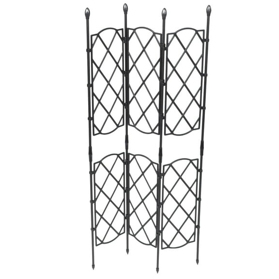 WRITWAA Black Plastic Coated Steel Tomato Cage with Climbing Bracket and Wind for Gardeners, 1 Set