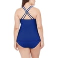 thumbnail image 3 of La Blanca BLUEBERRY Island Goddess Surplice Tankini Swim Top, US 4, 3 of 4