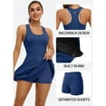 thumbnail image 4 of Charmo Tennis Dress for Womens Racerback with Shorts Pockets Golf Dress Sport Workout Dresses, 4 of 6