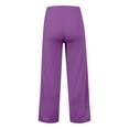 thumbnail image 7 of Tiweut Casual Cargo Pants Women High Waist Loose Fit Elastic Waistband Drawstring Utility Wide Leg Comfortable Pockets Regular Trousers Purple,M, 7 of 7