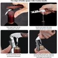 thumbnail image 3 of Bottle Opener Wine Opener with Foil Cutter, Stainless Steel Wood Handle Classic All in one, 3 of 5