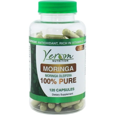 Pure Moringa Capsules - 800mg High Potency, 100% Natural, Supplement for Energy, Immune Support & Antioxidant Boost, 120 Capsules