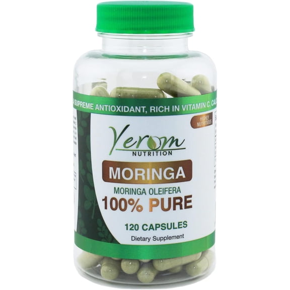 Pure Moringa Capsules - 800mg High Potency, 100% Natural, Supplement for Energy, Immune Support & Antioxidant Boost, 120 Capsules