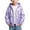 Purple, variant on YunPes Toddler Girls Metallic Shiny Jacket Zip-Up Hooded Windbreaker with Elastic Waist Y2K Trendy Glitter Outdoor Clothes