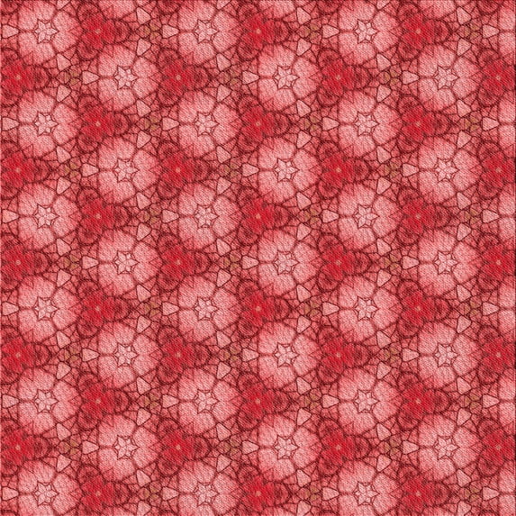 Ahgly Company Machine Washable Indoor Square Transitional Red Area Rugs, 6' Square