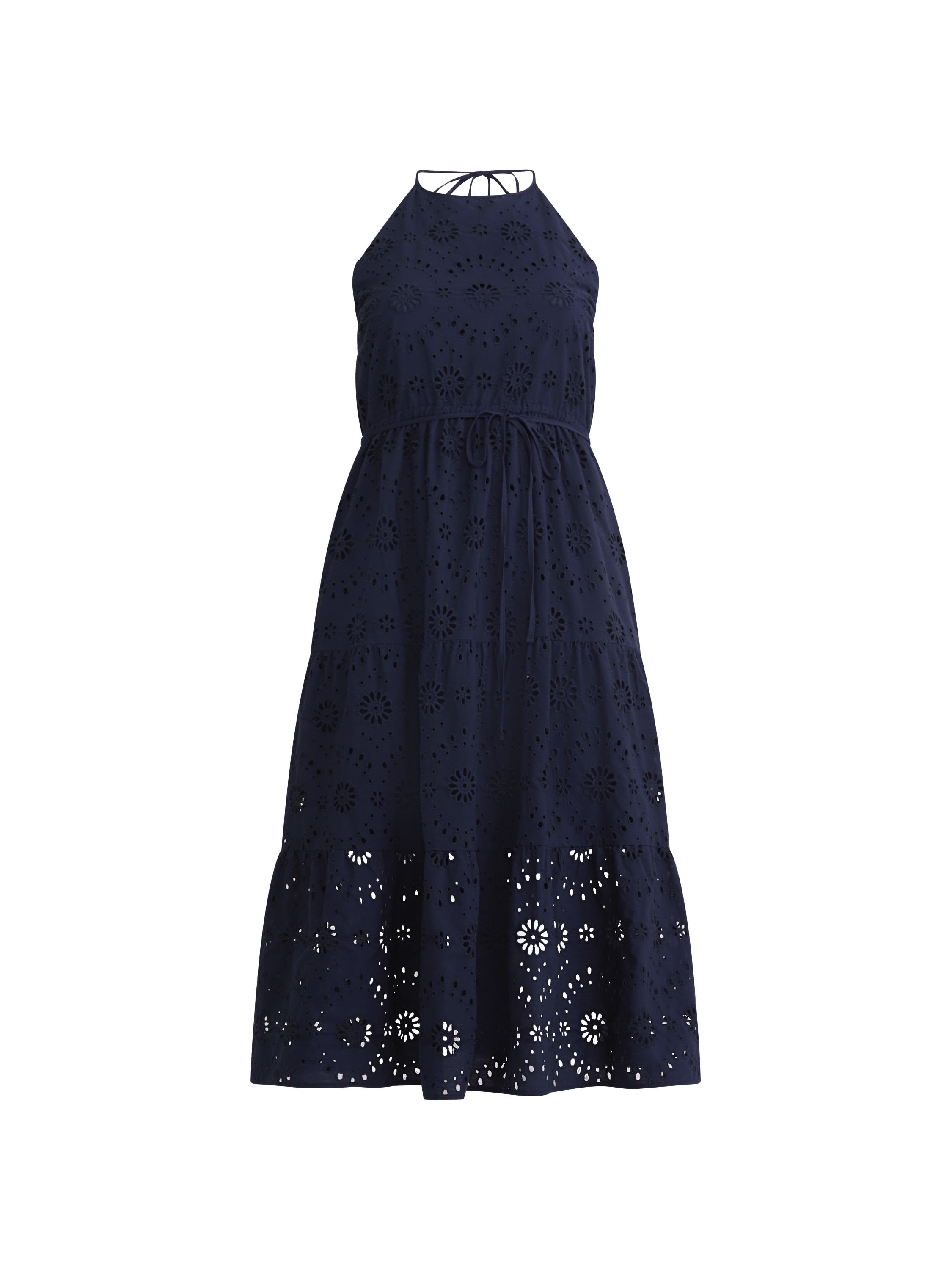 Time and Tru Women's Eyelet Halter Dress, Midi, Sleeveless, Adjustable Tie, Cotton Blend - Walmart.com Time and Tru Women's Eyelet Halter Dress, Midi, Sleeveless, Adjustable Tie, Cotton Blend - Walmart.com