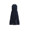 thumbnail image 3 of Time and Tru Women's and Women Plus's Eyelet Halter Dress, Sizes XS-4X, 3 of 3