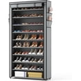 thumbnail image 1 of Shoe Rack with Covers Large Capacity Stackable Tall Shoe Shelf Storage to - Pairs Shoes and Boots Sturdy Vertical Shoe Rack Organizer for Closet Entryway Garage Bedroom, 1 of 8