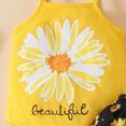 thumbnail image 6 of TOWED22 Newborn Baby Girl Summer Outfits Cute Bear Ruffle Sleeveless Romper Bodysuit Jumpsuit Tops Shorts Set 2Pcs Clothes(Yellow,3-6 M), 6 of 7