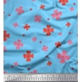 thumbnail image 1 of Soimoi Blue Cotton Voile Fabric Flower Floral Print Decor Fabric Printed By the Yard 58 Inch Wide, 1 of 3