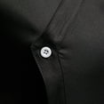 thumbnail image 6 of RUTAYY Men's Shirts Embroidered Asymmetrical Long Sleeve Solid Color Denim Shirt Turndown Collar Comfortable Breathable Classic Seaside Blouse, 6 of 8