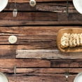 thumbnail image 5 of Brown Wooden Tablecloth for Rectangle Tables,Linen Table Cloth,Table Cover for Dining Kitchen Decor Party Banquet,60x120, 5 of 5