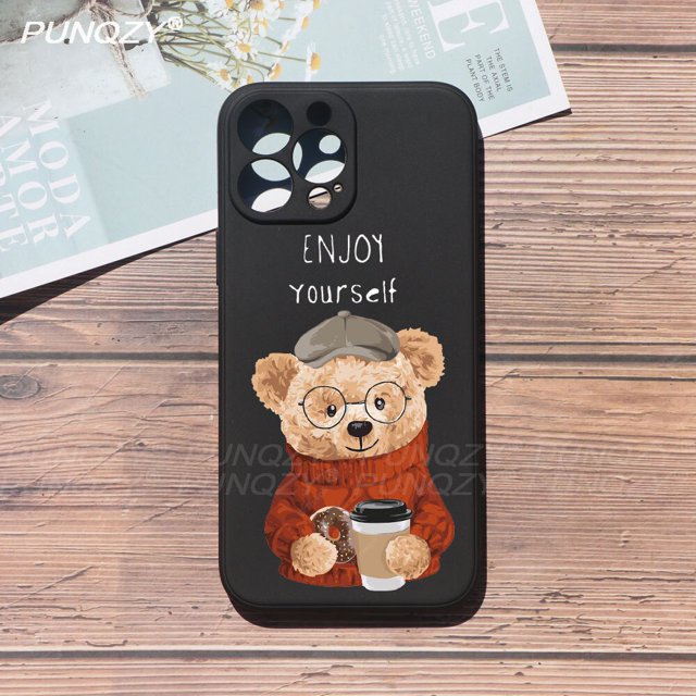 Divertida funda de teléfono de oso deportivo a la moda para iPhone 14 PRO 12 Pro Max 11 Pro XR XS MAX X 6s 8 7 Plus, funda de TPU para iphone 13 pro max Tan Jianjun unisex