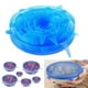thumbnail image 5 of Advancent 6 uds. De tapas elásticas de silicona, cubiertas herméticas reutilizables para envolver alimentos, mantener el sellado fresco, Organizadores de utensilios de cocina azul, 5 of 6