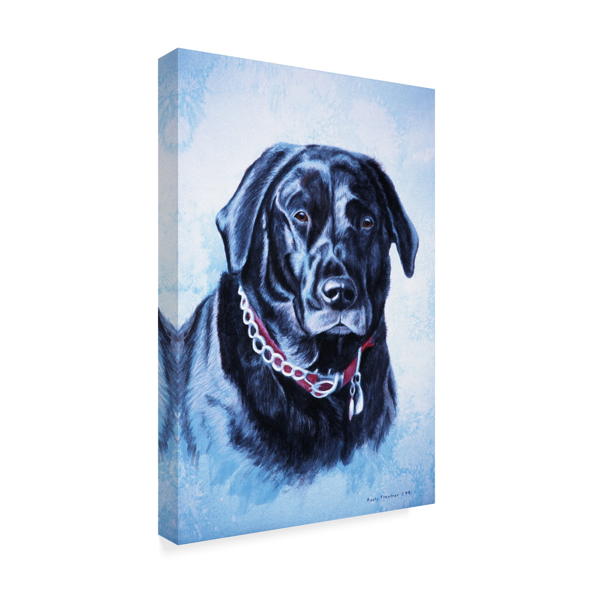 Trademark Fine Art 'Black Lab' Canvas Art by Rusty Frentner