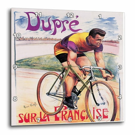 3dRose Vintage Dupre Sur La Francaise Bicycles Advertising Poster, Wall Clock, 13 by 13-inch