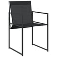 thumbnail image 2 of vidaXL 17 Piece Garden Dining Set Black Textilene, 2 of 5