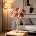 thumbnail image 6 of MMJ Artificial Gerbera Daisy Faux Flower Real Touch Bendable Stem 15.15in Home Wedding Party Vase Decor, 6 of 6