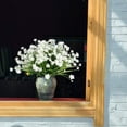 thumbnail image 6 of 5 Bundles Artificial Flowers, Fake Artificial Greenery UV Resistant No Fade Faux Plastic Plants for Wedding Bridle Bouquet Indoor Outdoor Home Garden Kitchen Office Table Vase (White), 6 of 8